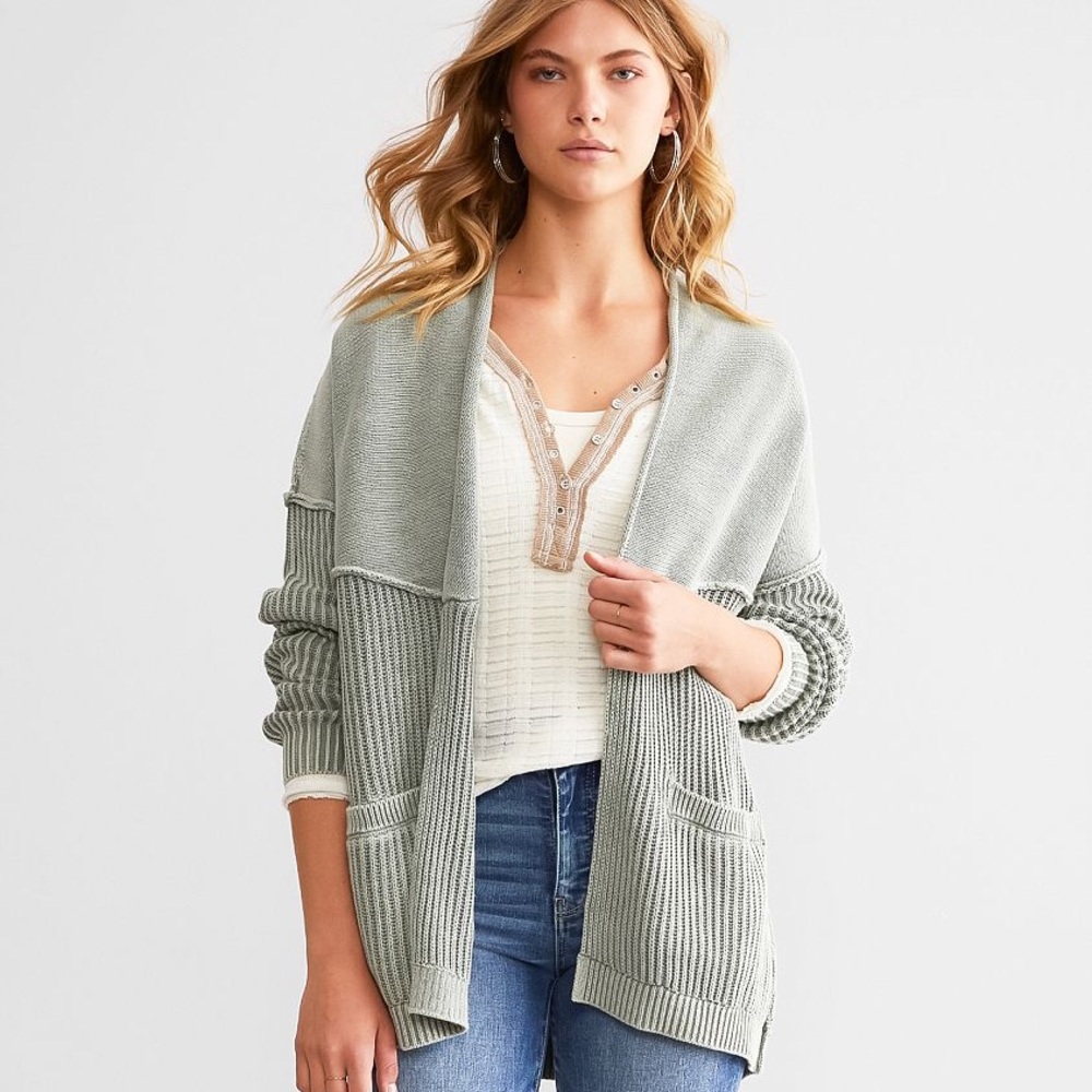 BKE by Buckle Sage Washed Cardigan Sweater Size XS